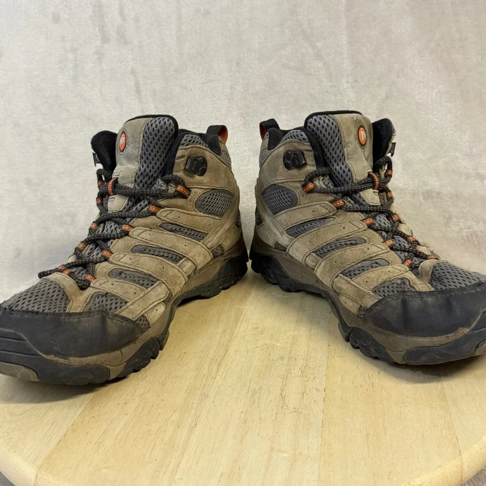 Merrell Moab 2 Mid Waterproof Hiking Boots Mens 10 Earth Brown J06053 Vibram